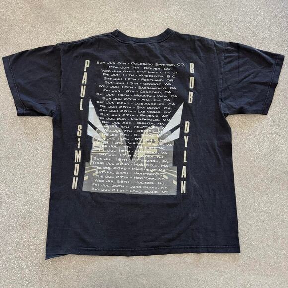 Vintage 2001 Bob Dylan and Paul Simon Concert Tee Giant Size Large - Picture 2 of 6